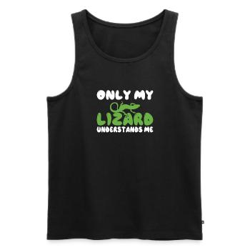 Eidechsenliebhaber Eidechse Geschenk Eidechse Besitzer - Männer Premium Bio Tank Top - Schwarz - Vorne - AI Model Male 178 light (178cm)