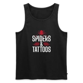 Spider Lover Gifts - Men's Premium Organic Tank Top - black - Front - AI Model Male 178 light (178cm)