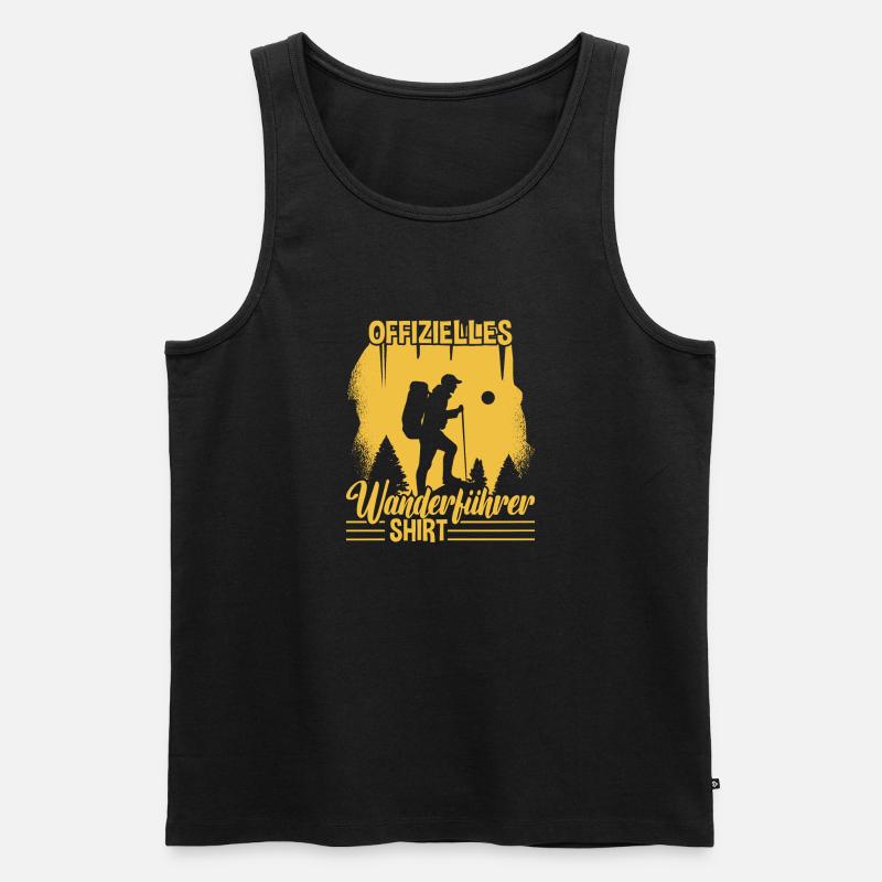 Wanderführer - Männer Premium Bio Tank Top - Schwarz