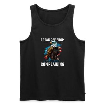Break Off From Complaining 4th Of July America - Men's Premium Organic Tank Top - black - Front - AI Model Male 178 light (178cm)