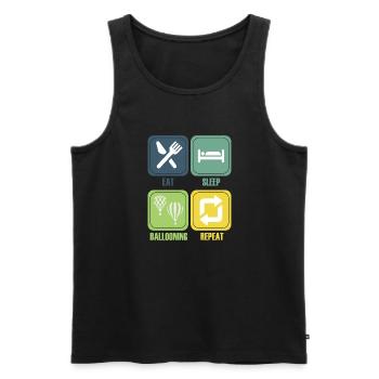 Heißluftballon & Ballon Fahrer Geschenk - Männer Premium Bio Tank Top - Schwarz - Vorne - Michal (187cm)