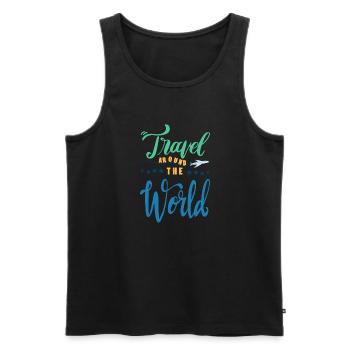 Heißluftballon & Ballon Fahrer Geschenk - Männer Premium Bio Tank Top - Schwarz - Vorne - Michal (187cm)