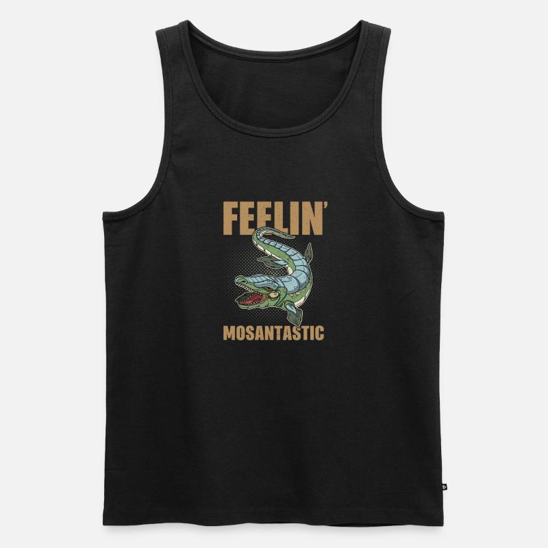 Dinosaurier Urzeit Mosasaurus Spruch Geschenk - Männer Premium Bio Tank Top - Schwarz