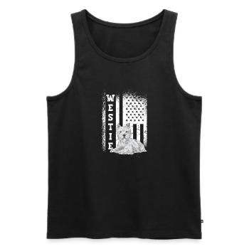 West Highland White Terrier Westie - Männer Premium Bio Tank Top - Schwarz - Vorne - Michal (187cm)