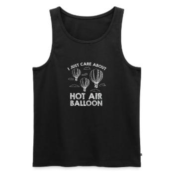 Heißluftballon & Ballon Fahrer Geschenk - Männer Premium Bio Tank Top - Schwarz - Vorne - Michal (187cm)