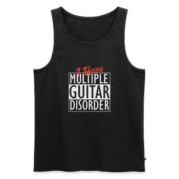 Gitarre Musik Gitarisst Gitarren Spruch - Männer Premium Bio Tank Top - Schwarz - Vorne - Michal (187cm)
