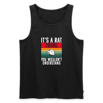 Rattenbesitzer Geschenk Ratten Liebhaber - Männer Premium Bio Tank Top - Schwarz - Vorne - AI Model Male 178 light (178cm)