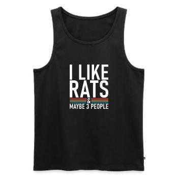 Rattenbesitzer Geschenk Ratten Liebhaber - Männer Premium Bio Tank Top - Schwarz - Vorne - AI Model Male 178 light (178cm)