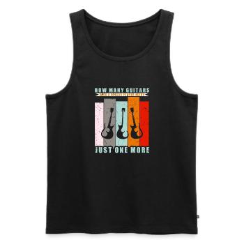 Gitarre Musik Gitarisst Gitarren Spruch - Männer Premium Bio Tank Top - Schwarz - Vorne - Michal (187cm)