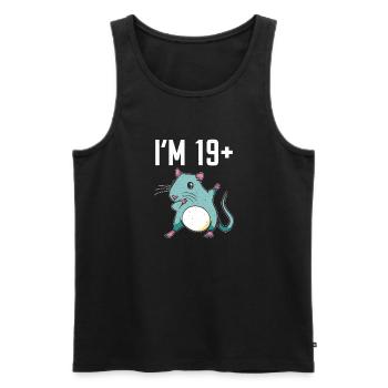 Rattenbesitzer Geschenk Ratten Liebhaber - Männer Premium Bio Tank Top - Schwarz - Vorne - AI Model Male 178 light (178cm)