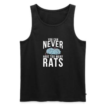 Rattenbesitzer Geschenk Ratten Liebhaber - Männer Premium Bio Tank Top - Schwarz - Vorne - AI Model Male 178 light (178cm)