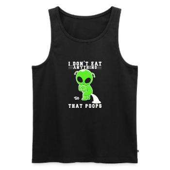 Vegan Fleischlos Tierlieb & Veganer - Männer Premium Bio Tank Top - Schwarz - Vorne - Michal (187cm)