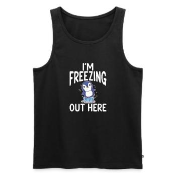 Penguin Lover Penguin Gifts - Men's Premium Organic Tank Top - black - Front - Michal (187cm)