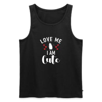 Penguin Lover Penguin Gifts - Men's Premium Organic Tank Top - black - Front - Michal (187cm)