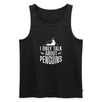 Penguin Lover Penguin Gifts - Men's Premium Organic Tank Top - black - Front - Michal (187cm)