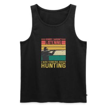 Jagen Jagdspruch & Jäger Geschenkidee - Männer Premium Bio Tank Top - Schwarz - Vorne - Michal (187cm)