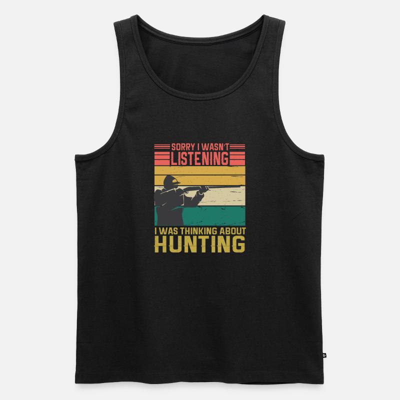 Jagen Jagdspruch & Jäger Geschenkidee - Männer Premium Bio Tank Top - Schwarz