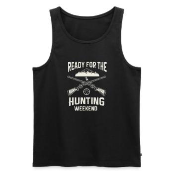 Jagen Jagdspruch & Jäger Geschenkidee - Männer Premium Bio Tank Top - Schwarz - Vorne - Michal (187cm)