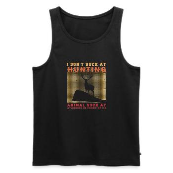 Jagen Jagdspruch & Jäger Geschenkidee - Männer Premium Bio Tank Top - Schwarz - Vorne - AI Model Male 178 light (178cm)