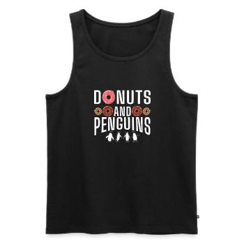 Penguin Lover Penguin Gifts - Men's Premium Organic Tank Top - black - Front - Michal (187cm)