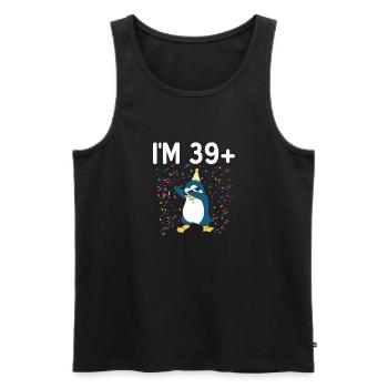 Penguin Lover Penguin Gifts - Men's Premium Organic Tank Top - black - Front - AI Model Male 178 light (178cm)