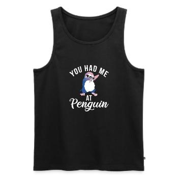 Penguin Lover Penguin Gifts - Men's Premium Organic Tank Top - black - Front - AI Model Male 178 light (178cm)