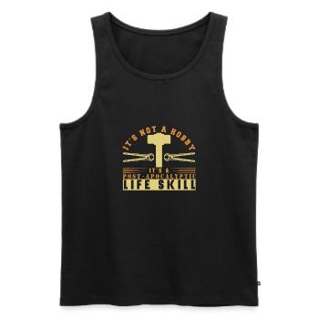 Lustiger Schmied Spruch & Schmieden - Männer Premium Bio Tank Top - Schwarz - Vorne - Michal (187cm)