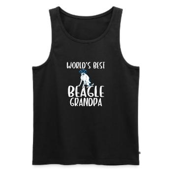 Beagle Gift Beagle Owner - Men's Premium Organic Tank Top - black - Front - AI Model Male 178 light (178cm)