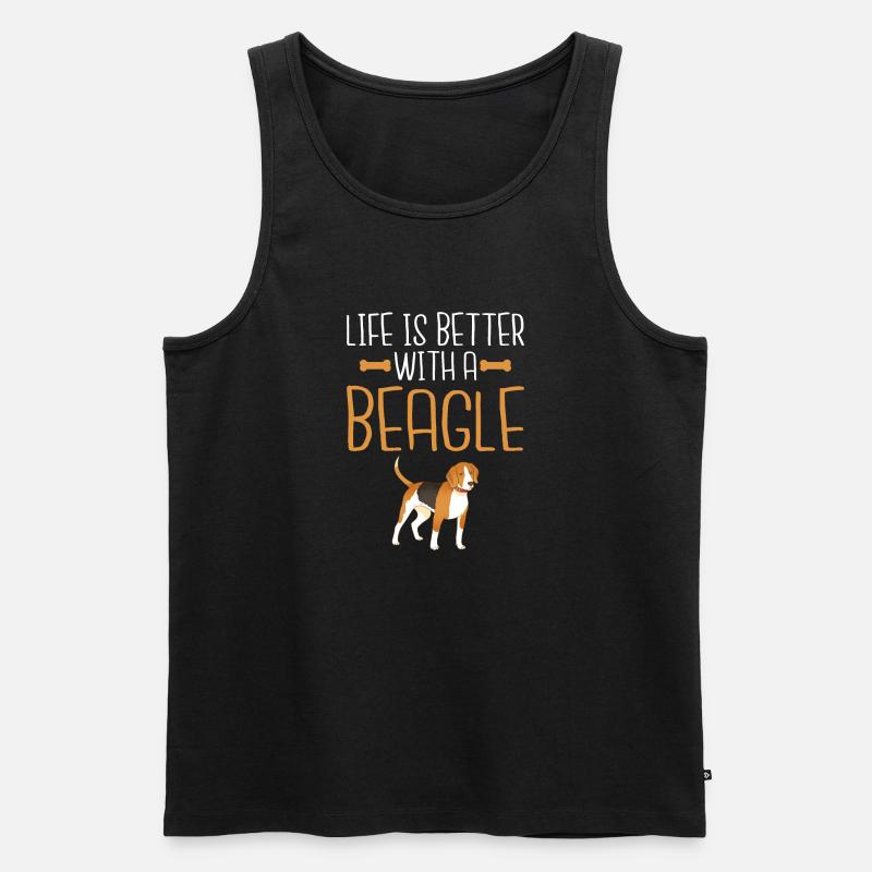 Beagle Geschenk Beagle Besitzer - Männer Premium Bio Tank Top - Schwarz