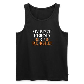 Beagle Gift Beagle Owner - Men's Premium Organic Tank Top - black - Front - AI Model Male 178 light (178cm)