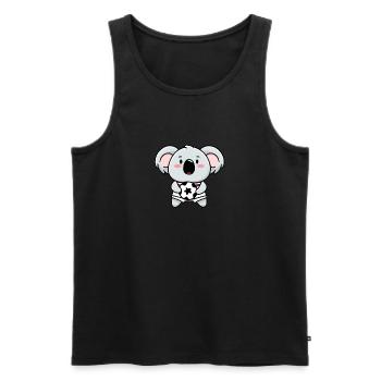 Handball Koala Tshirt Fußball - Männer Premium Bio Tank Top - Schwarz - Vorne - Michal (187cm)