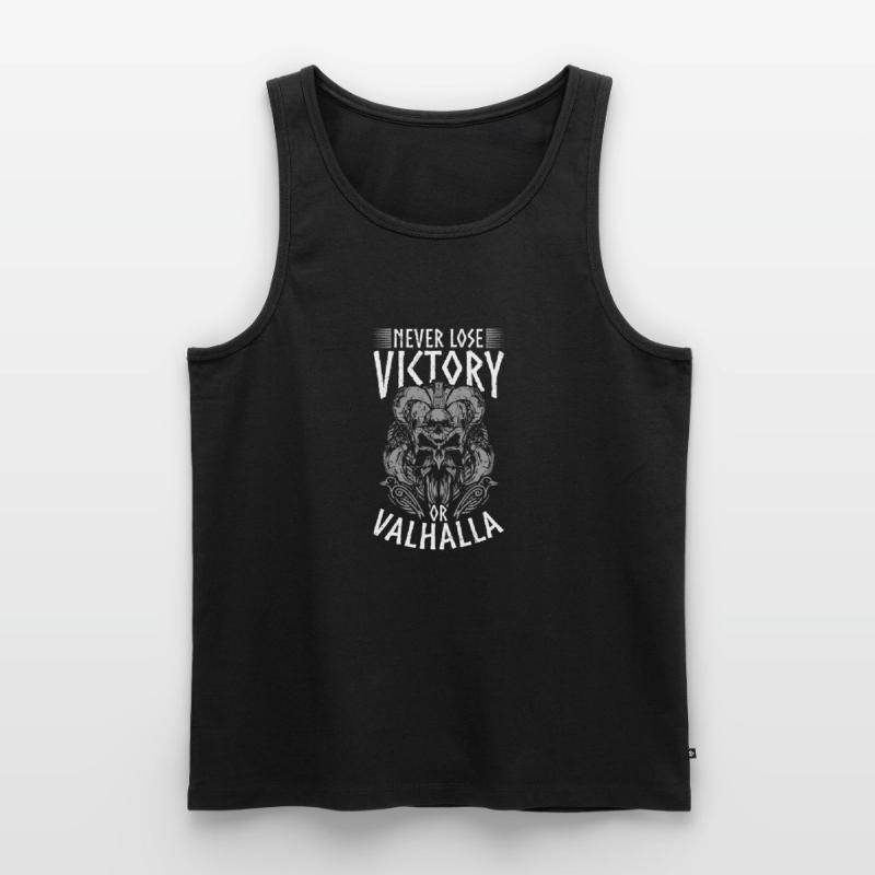 Niemals Verlieren, Sieg oder Valhalla Wikinger Männer Premium Bio Tank Top