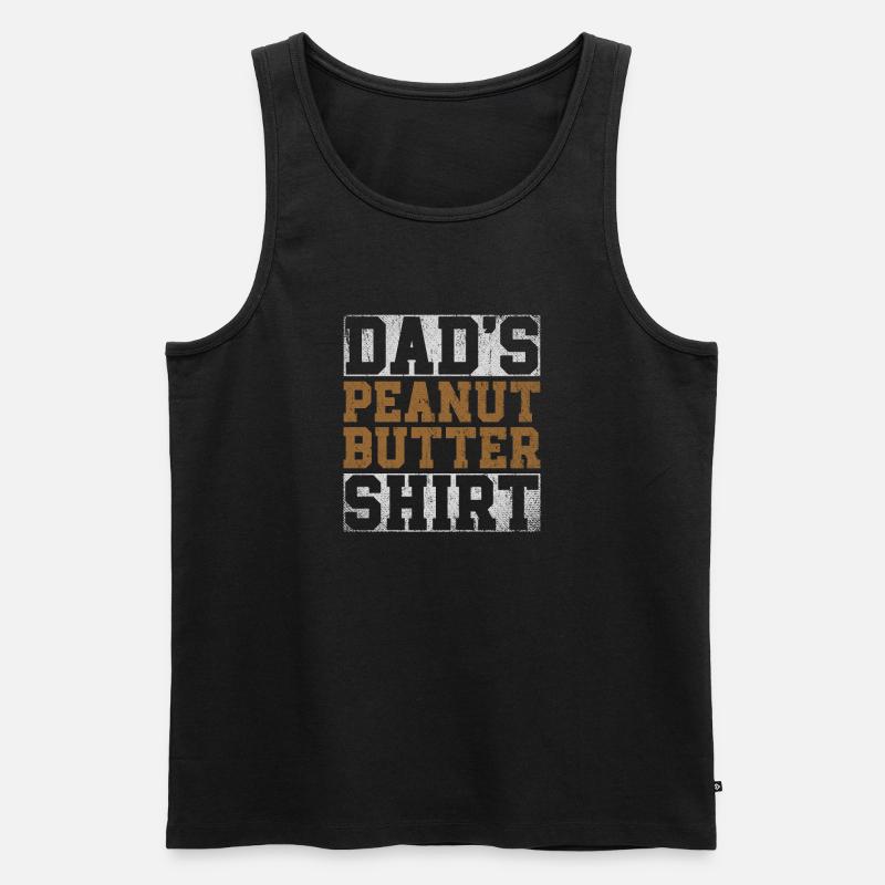 Dads Peanut Butter - Männer Premium Bio Tank Top - Schwarz
