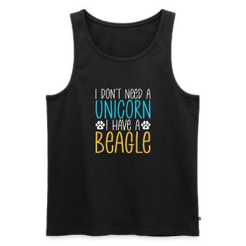 Beagle Gift Beagle Owner - Men's Premium Organic Tank Top - black - Front - AI Model Male 178 light (178cm)