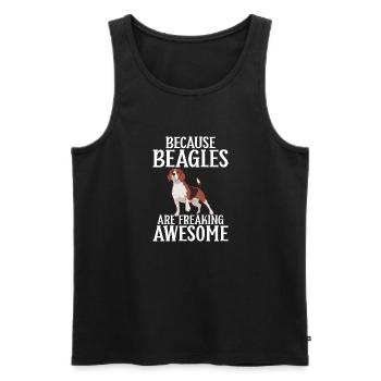 Beagle Geschenk Beagle Besitzer - Männer Premium Bio Tank Top - Schwarz - Vorne - Michal (187cm)