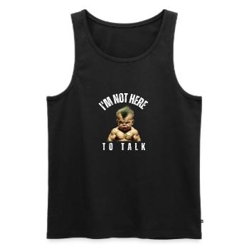 I m not here to talk Paul - Men's Premium Organic Tank Top - black - Front - AI Model Male 178 light (178cm)
