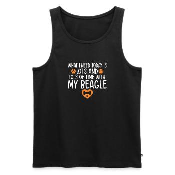 Beagle Gift Beagle Owner - Men's Premium Organic Tank Top - black - Front - AI Model Male 178 light (178cm)