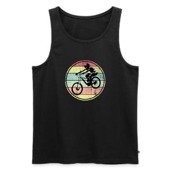 Descente VTT - Débardeur bio Premium Homme - noir - Devant - Michal (187cm)