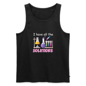 Chemie Lehrer Wissenschaftler Chemieker - Männer Premium Bio Tank Top - Schwarz - Vorne - Michal (187cm)
