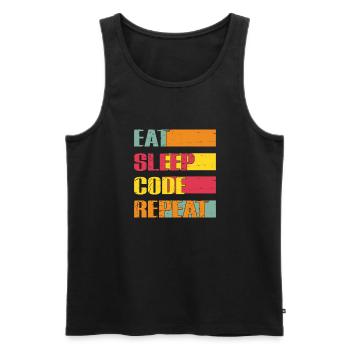 Lustiger Informatiker Spruch, Informatik - Männer Premium Bio Tank Top - Schwarz - Vorne - Michal (187cm)