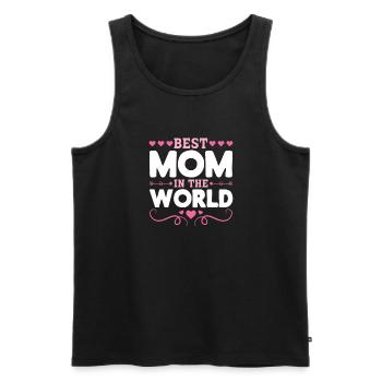 Pour la meilleure maman du monde! Pour la fête des mères - Débardeur bio Premium Homme - noir - Devant - Michal (187cm)