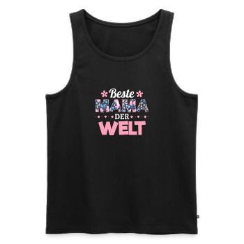 Pour la meilleure maman du monde! Pour la fête des mères - Débardeur bio Premium Homme - noir - Devant - Michal (187cm)