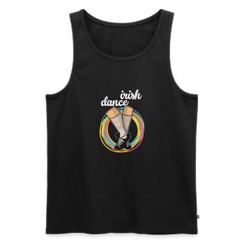 Ireland Irish Dance Dancer Sport Dance School - Men's Premium Organic Tank Top - black - Front - Michal (187cm)