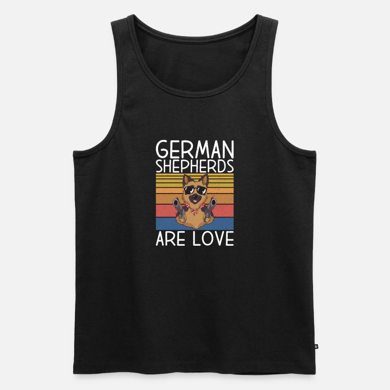 Deutscher Schäferhund Geschenke - Männer Premium Bio Tank Top - Schwarz
