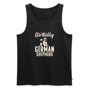 Cadeaux de berger allemand - Débardeur bio Premium Homme - noir - Devant - Michal (187cm)