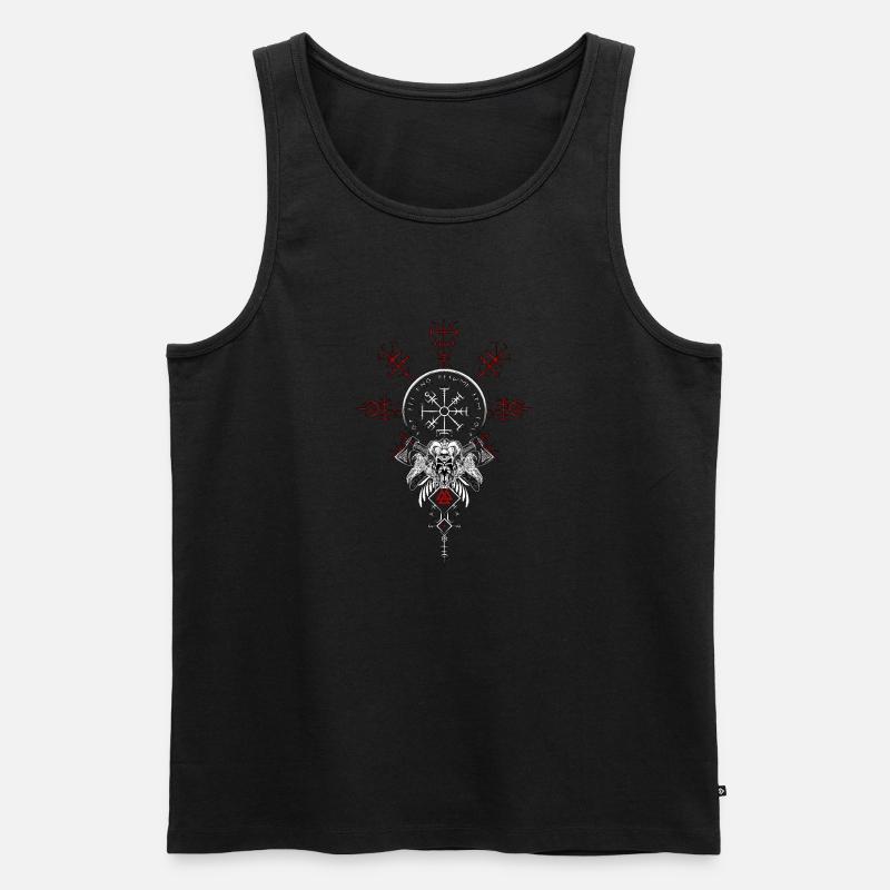 Celtic Vikinger Vegvisir compass Vikings - Men's Premium Organic Tank Top - black