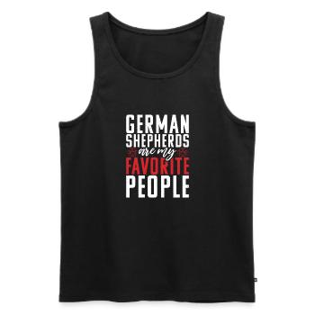 Deutscher Schäferhund Geschenke - Männer Premium Bio Tank Top - Schwarz - Vorne - AI Model Male 178 light (178cm)