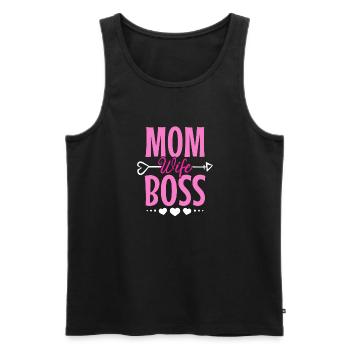 Pour la meilleure maman du monde! Pour la fête des mères - Débardeur bio Premium Homme - noir - Devant - Michal (187cm)
