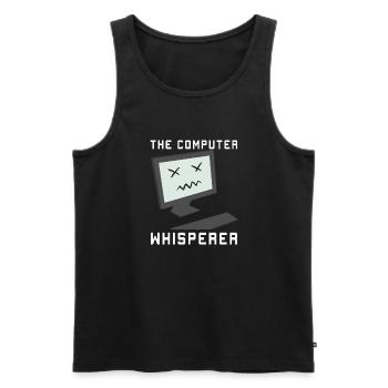 Lustiger Informatiker Spruch, Informatik - Männer Premium Bio Tank Top - Schwarz - Vorne - Michal (187cm)