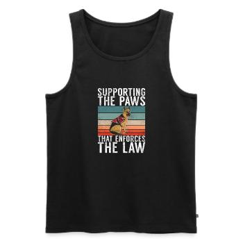 Deutscher Schäferhund Geschenke - Männer Premium Bio Tank Top - Schwarz - Vorne - AI Model Male 178 light (178cm)